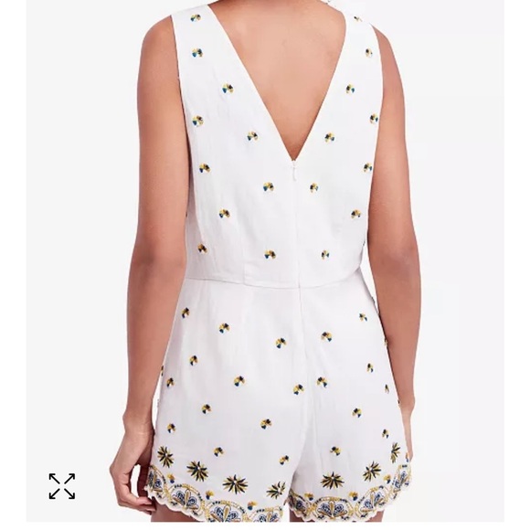 Free people Margarita Sleeveless Embroidered Romper 2 Boho Festival feminine - Picture 4 of 9